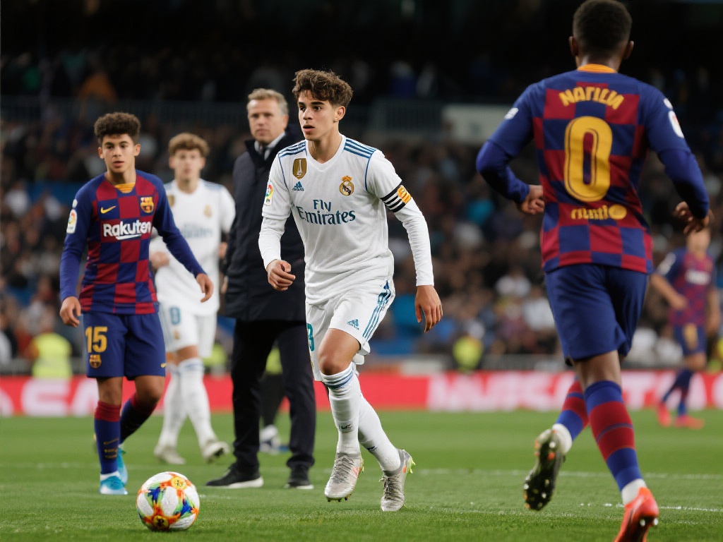 国家德比阵容对决:巴萨6.12亿欧战皇马8.88亿欧,双方平均年龄不足26岁 这种年轻化的趋势不仅体现了俱乐部对青训体